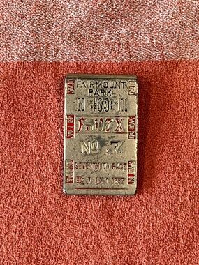 Original 1957 Fairmount Park Racetrack Money Clip